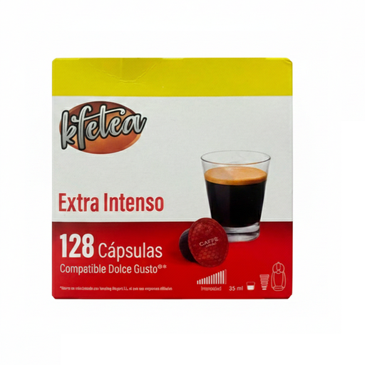 [MOG040X8] Kfetea - Extra Intenso. 128 Capsulas Compatibles Dolce Gusto (Formato 8x16 uds)