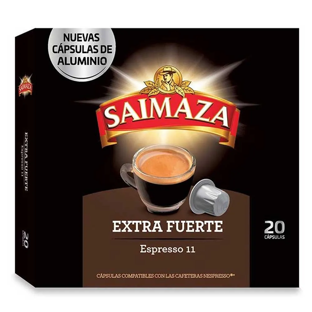 [4028474] Extra Fuerte Saimaza 20 cápsulas de aluminio SAIMAZA compatibles Nespresso