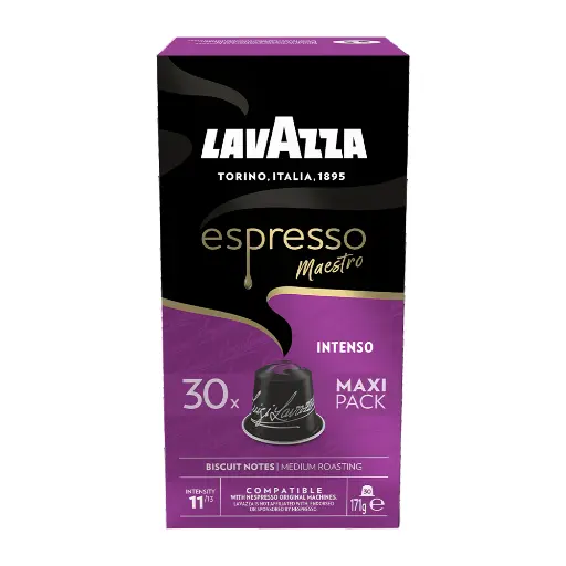 [0520900039] Lavazza Espresso Maestro Intenso Compatible con Nespresso, 30 cápsulas