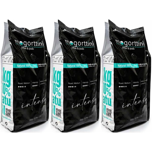 [MOG001X3] Mogorttini- Pack 3 Kilos Café en grano espresso Intenso natural