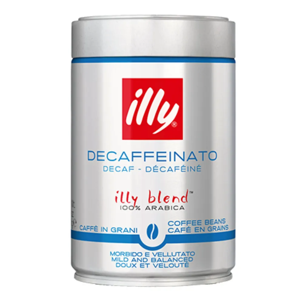 [7646] Illy Descafeinado Café en Grano · 250g Lata 100% Arábica