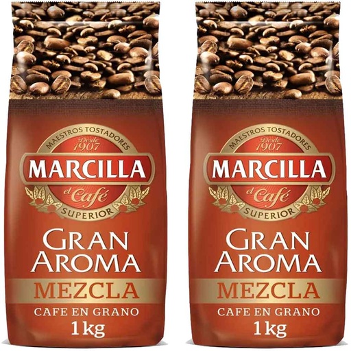 [36997X2BIS] 2 kilos Marcilla Gran Aroma Mixture 80 Natural and 20 roasted coffee bean