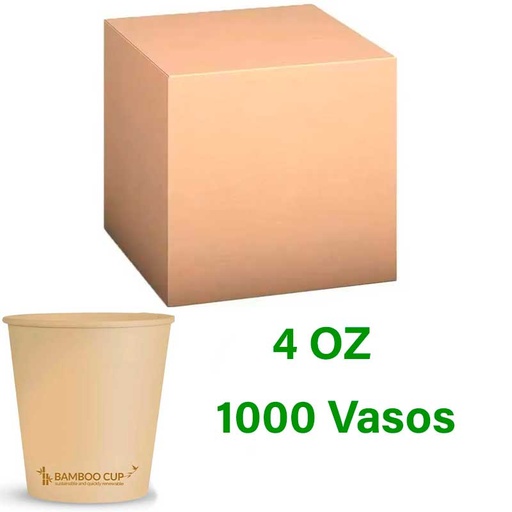 [GVASOBAMBU4OX20] Vasos de Bamboo  para Café  4 onzas 110ml 1000 vasos