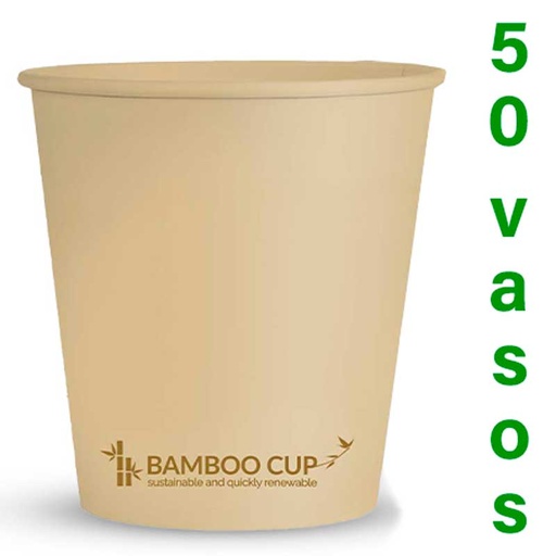 [GVASOBAMBU7O] Vasos de Bamboo para Café  7 onzas 200ml 50 unidades 