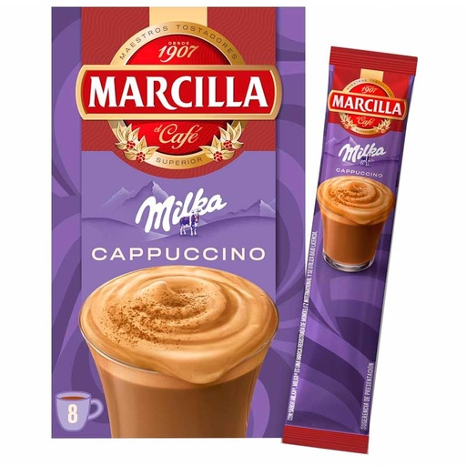 [4009544] Cappuccino Instantáneo Milka - Marcilla 8 servicios