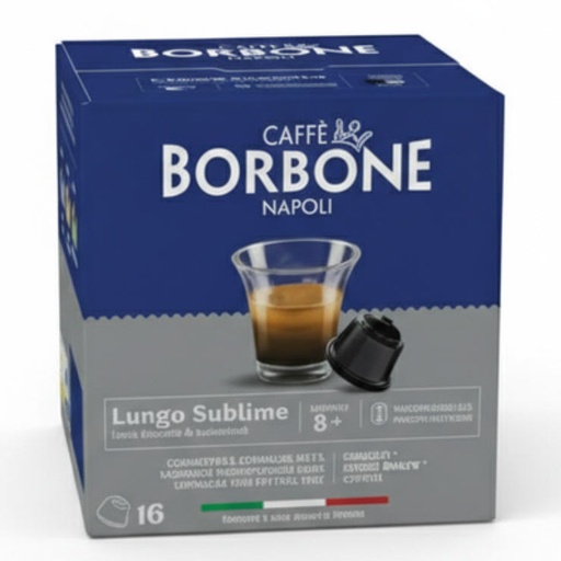 [00803312] Caffè Borbone Lungo Sublime 16 cápsulas café 100% Arábica compatibles Dolce Gusto