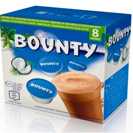 [LUX908822] Bounty Chocolate 8 cápsulas compatibles con Dolce Gusto 120 gr