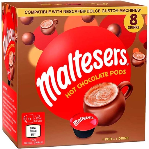 [LUX909638] Maltesers Chocolate 8 cápsulas compatibles con Dolce Gusto 120 gr