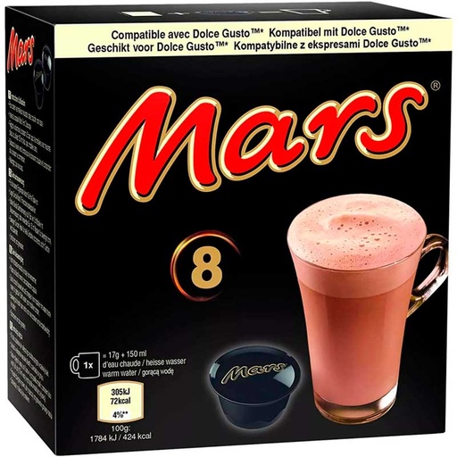 [LUX909591] Mars Chocolate 8 cápsulas compatibles con Dolce Gusto 120 gr