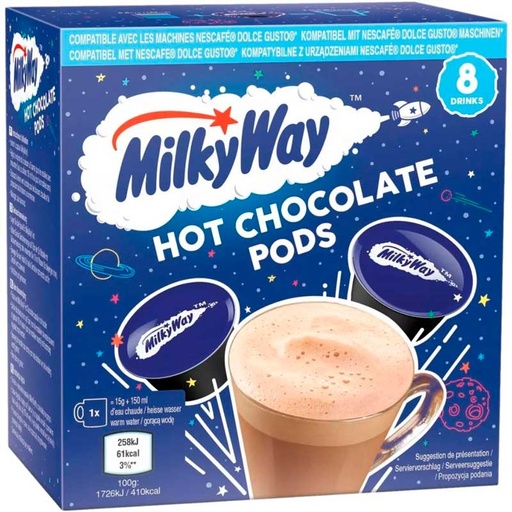 [LUX906217] Milky Way  Chocolate 8 cápsulas compatibles con Dolce Gusto 120 gr 