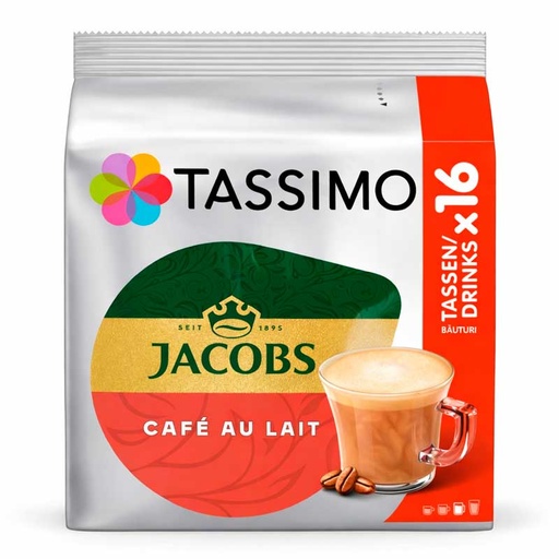 [TAS501153] Cafe au Lait Tassimo Jacobs 16  cápsulas