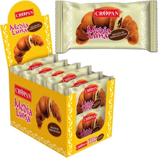 [49426] Media Luna Cropan rellena de crema de cacao, caja de 12 unidades...
