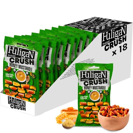 [PR452152] Huligan crush Miel y mostaza  Caja 18 unidades de 65 gramos