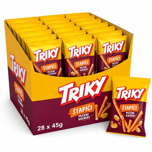 [TR041928]  Caja de 28 Sticks con Relleno de Cacahuete 110gr marca Trik