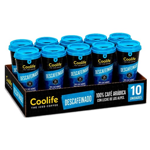 [13876] 10 Café descafeinado  Coolife 230 ml RTD