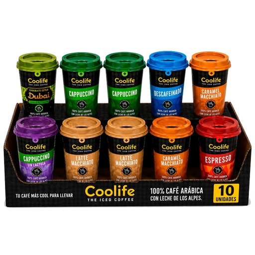 [COOL-MIX] 10 Cappuccino Varios Sabores  Coolife 230 ml RTD