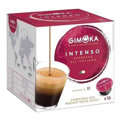 [CUPBCDGGEINT16] Expresso Intenso Gimoka® , 16 cápsulas compatíveis Dolce Gusto®