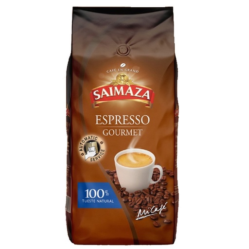[4060292] Saimaza Espresso Gourmet, Café en grano 1kg 100% natural