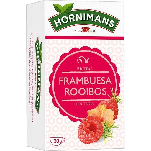 [4061582] Infusión de frambuesa Rooibos 20 bolsitas Hornimans