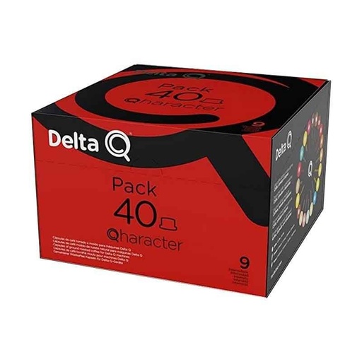 [7925413] Pack XL Qharacter, espresso intensidad 9, 40 cápsulas Delta Q