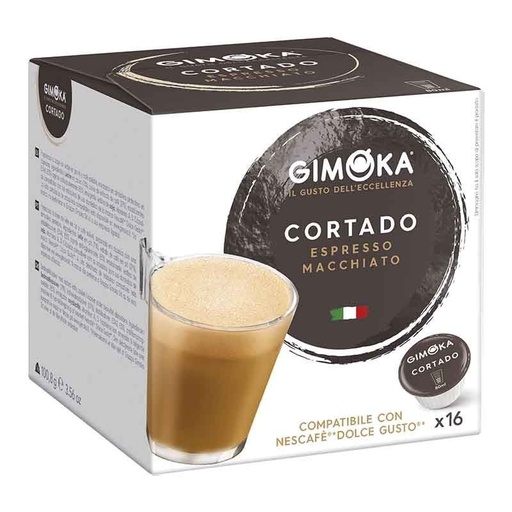 [CUPBCDGGECOR16] Cortado Gimoka  Dolce Gusto compatible 16 cápsulas
