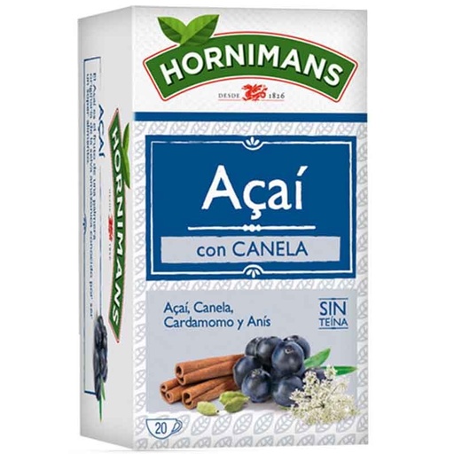 [4061576] Infusión de açaí con canela, cardamomo y anís 20 bolsitas Hornimans