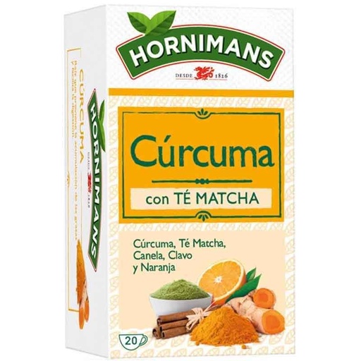 [4071470] Infusión de Cúrcuma con Té Matcha Canela Clavo y Naranja 20 bolsitas Hornimans