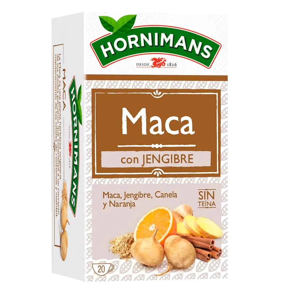 [4061577] Infusión de Maca con Jengibre canela y naranja 20 bolsitas Hornimans