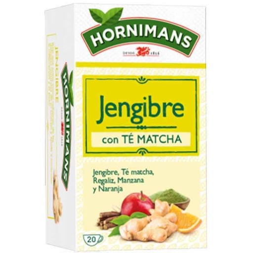 [4071468] Infusión de Jengibre con Té Matcha Regaliz Manzana y Naranja 20 bolsitas