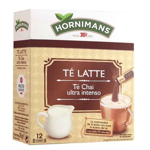 [4016555] Te Latte Chai ultra intenso soluble 12 sobres Hornimans