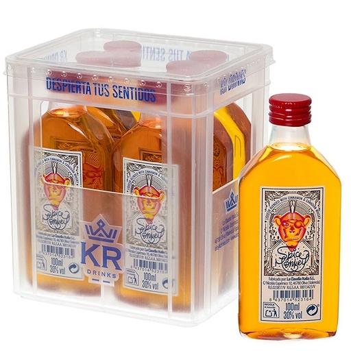 [006703063003] Mini cajón whisky Spice Monkey 8 botellas de 50ml KRDrinks