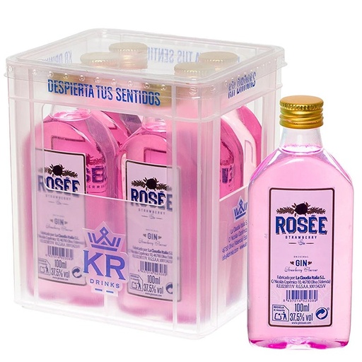 [005806053007] Mini cajón ginebra Rosee 8 botellas de 50ml KRDrinks
