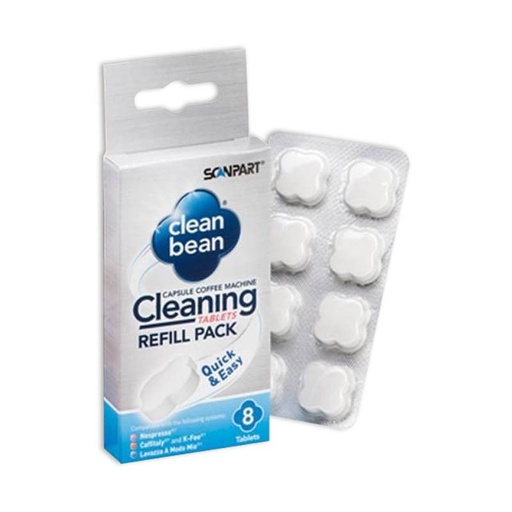 [29081] Scanpart  8 Tabletas Limpiadoras (Descalcificador) Para usar con el portacápsulas CleanBean