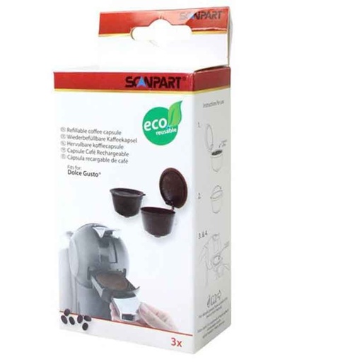 [2790000477] Cápsulas rellenables (3 cápsulas) | Dolce Gusto Scanpart