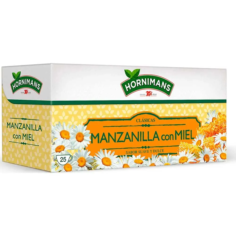 [4025230] Manzanilla con miel 25 sobres envasados individualmente 35 gr