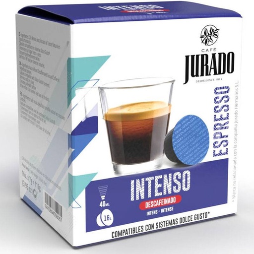[30015940] Intenso Descafeinado, 16 cápsulas café Jurado para  Dolce Gusto