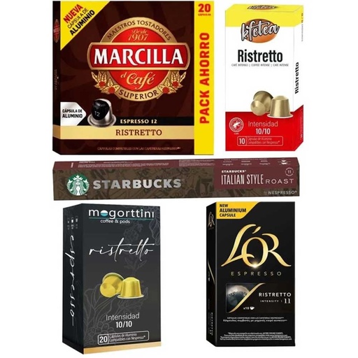 [LOTE002] Lote Ristrettos 70 capsulas Compatibles con Nespresso