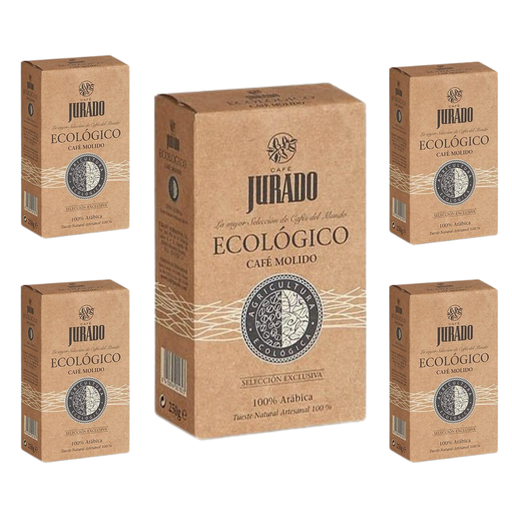 [30016286X5] Pack de 5 Natural Ecológico Café molido Jurado Cafés del mundo. 250 gr.