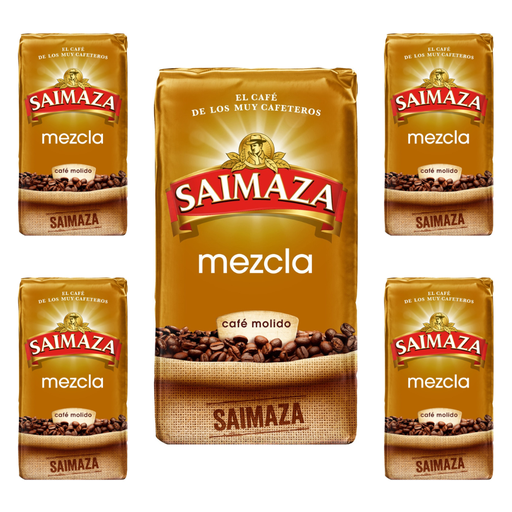 [1680035X5] Pack de 5 Saimaza Mezcla Café Molido 250 gramos