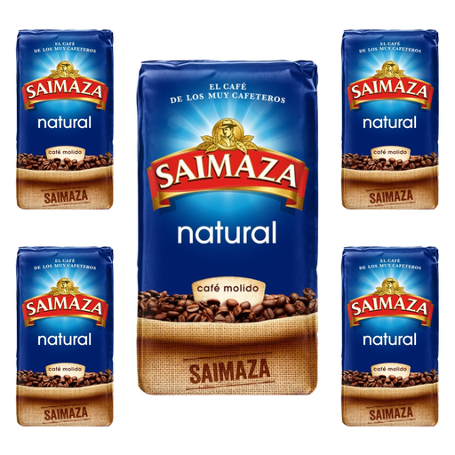 [1680034X5] Pack de 5 Saimaza Natural café molido , 250 gramos