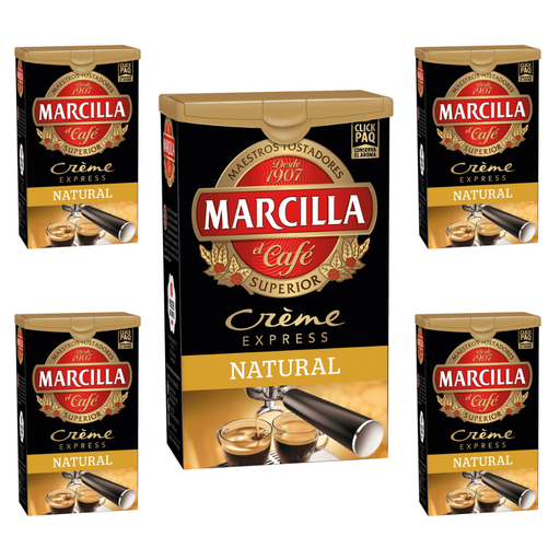 [4004969X5] Pack de 5 Marcilla Café molido Creme Express Natural 250 gramos