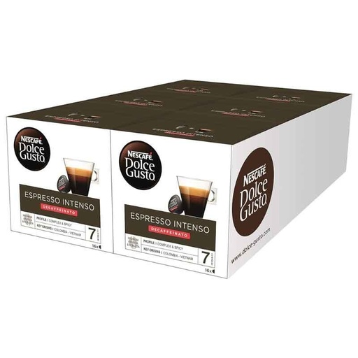 [12523871X6] Descafeinado Espresso Intenso  pack 96 cápsulas Nescafé Dolce Gusto