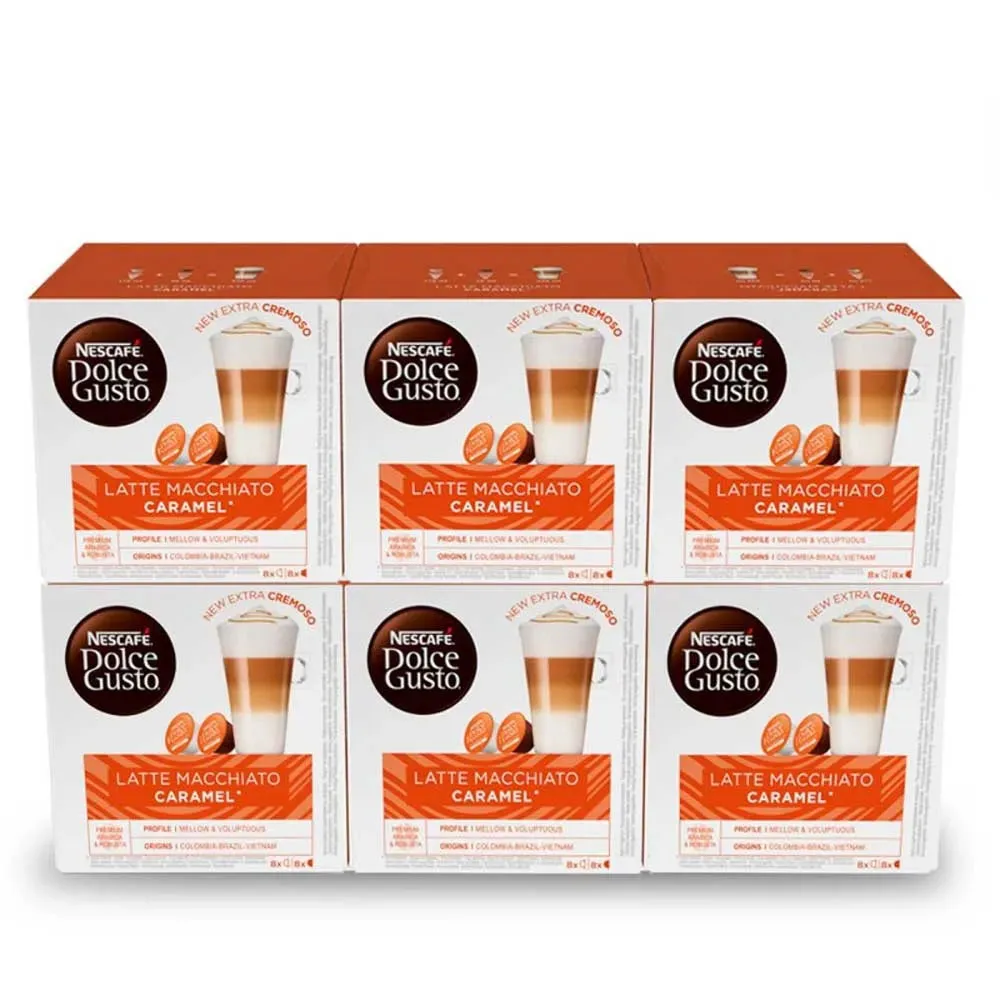 [12422409X6] Latte Macchiato Caramel 6 cajas 48 servicios Dolce Gusto