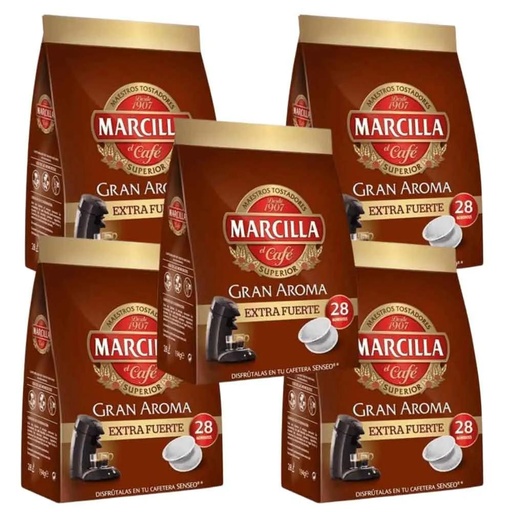 [4051569X5] Café monodosis Marcilla Senseo Gran Aroma Extra Fuerte 140 uds