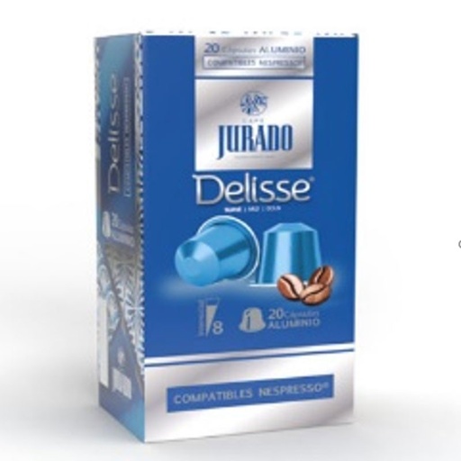 [30016423] Delisse Café Jurado, 20 cápsulas aluminio para Nespresso