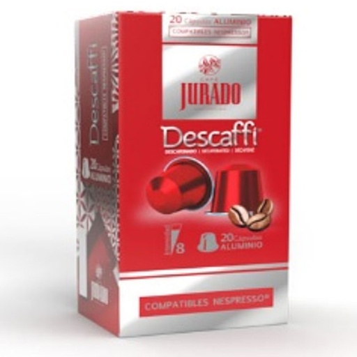 [30016424] Descafeinado Café Jurado, 20 cápsulas aluminio para Nespresso