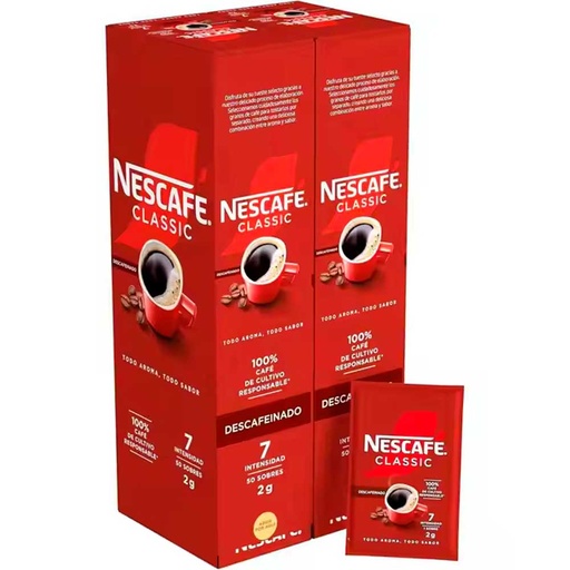 [16522] Nescafé Descafeinado 100 sobres de 2 gr. 