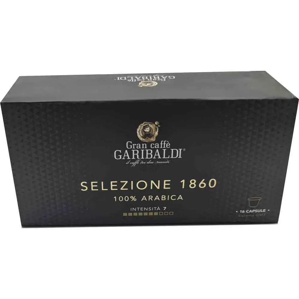 [CUPCCDGASEL16] Garibaldi Selezione 1860 Arábica 16 cápsulas compatible con el sistema GM3