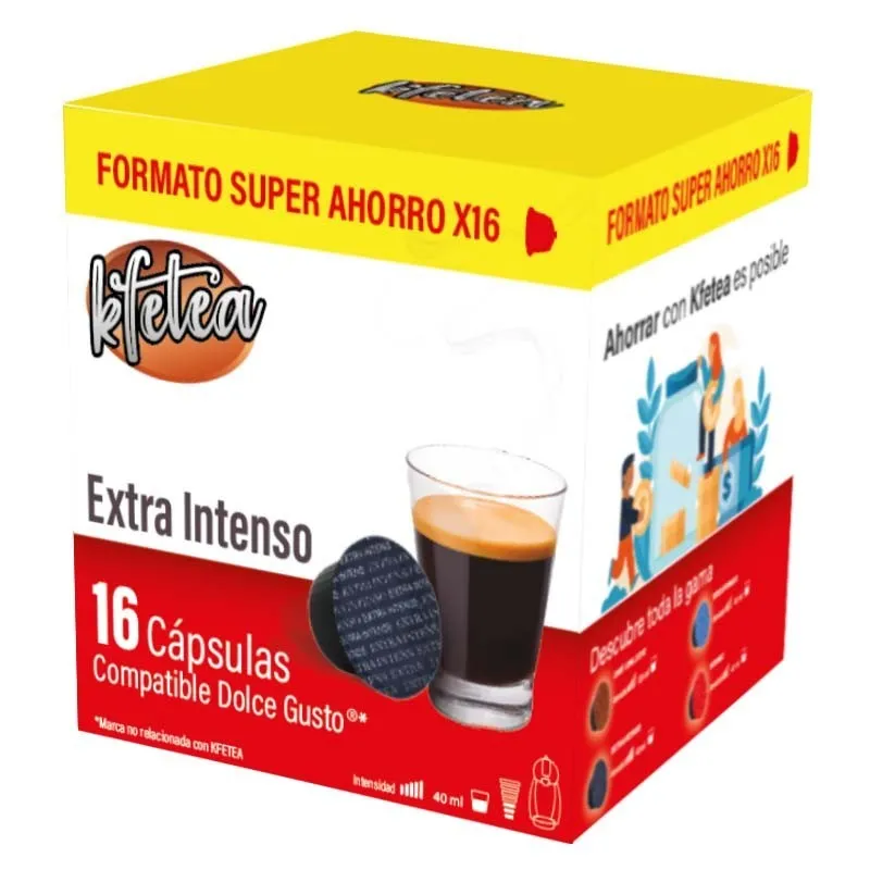 [MOG040] Extra Intenso Compatible con Dolce Gusto Kfetea 16 cápsulas