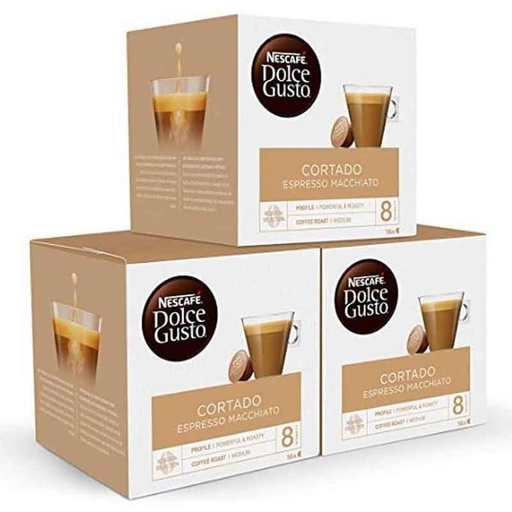 [12168426X3] Café Cortado Pack 48 cápsulas Dolce Gusto
